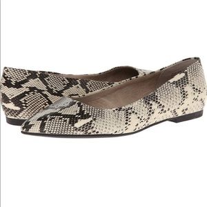 Seychelles snakeskin pointed flats